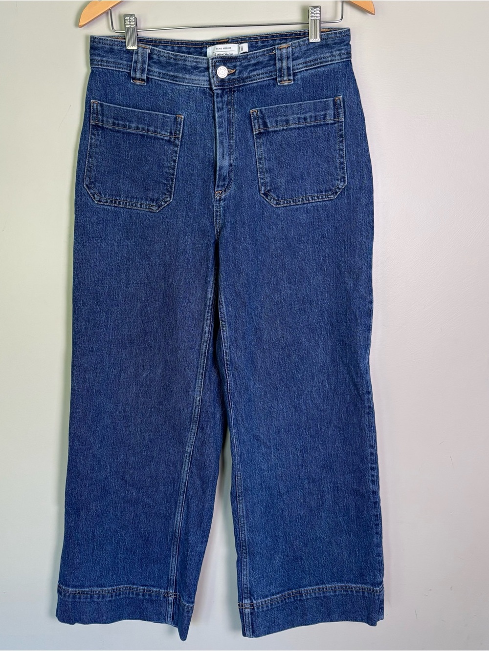 & Other Stories Wide Leg High Rise Cropped Jeans-EUR 42-Women's US Sz 10-Sailor